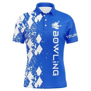Customizable Men's 100% Polyester Personalized <b>Bowling</b> for Polo Shirt Sporty Style Knitted Fabric New Team <b>Bowling</b> Shirt - Product Image 3