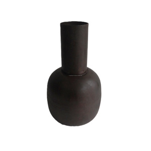 Pot de fleur élégant en métal décoration de fleur couleur noir mat au prix de gros du fournisseur indien - Product Image 4