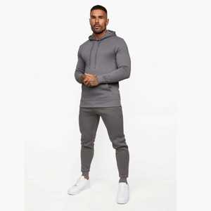 Sweat-shirt de sport pour homme à manches longues et capuche, grande taille 6XL, ensemble de survêtement uni brodé pour la course en hiver - Product Image 6