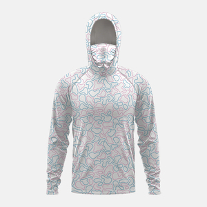 Hoodie de pêche pour homme à manches longues, personnalisé, imprimé numériquement, UPF 50, séchage rapide, respirant, en spandex/polyester - Product Image 4