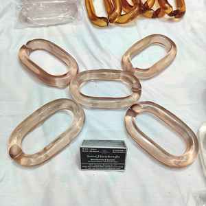 Eslabones de Cadena de Resina Epoxi Transparentes Grandes y Coloridos para Colgar en la Pared, para Proyectos Personalizados, Acabado Pulido - Product Image 5