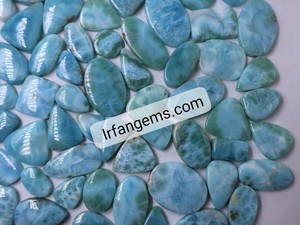 Prix de gros : Lot de cabochons de larimar naturel lisse de formes variées, pierres précieuses en vrac et perles artisanales pour la fabrication de bijoux - Product Image 2