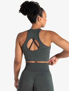 Venta al por mayor OEM: Tops de gimnasio tipo racerback, ropa de entrenamiento, tops de tirantes acanalados de algodón para mujer, ropa urbana personalizada con bordado para mujer - Product Image 2