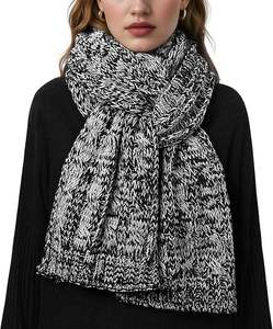 Écharpe tricotée unisexe prête à personnaliser - Écharpe d'hiver en gros - Écharpes côtelées douces personnalisables en vrac avec logo - Product Image 3