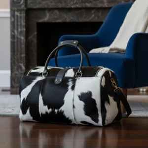 Bolsa de Viaje de Cuero Genuino de Gran Capacidad, con Cierre de Cremallera, Ligera y Portátil, Venta al Por Mayor Directa de Fábrica LHODB-0065 - Product Image 2