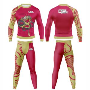 Nouvelle Collection 2026 : Tenue de Compression Homme à Impression par Sublimation – Rashguard et Legging MMA Respirants, Écologiques et de Qualité Supérieure - Product Image 1