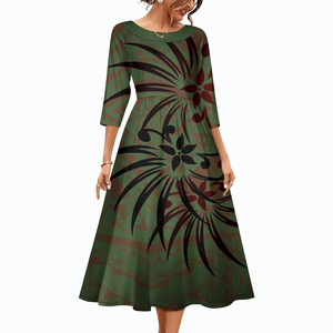 Vestidos Casuales para Mujer con Estampado Tribal Tradicional Samoano Polinesio, Vestidos Personalizados, Vestidos Sexys de Moda para Mujer, Vestidos de Fiesta para Chicas - Product Image 3