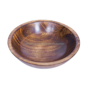 Cuenco de Madera Hecho a Mano, Cuenco de Almacenamiento de Madera Natural, Cuencos para Servir Frutas y Ensaladas (Grande 12" x 14"), Proveedor Mayorista 2023 - Product Image 4