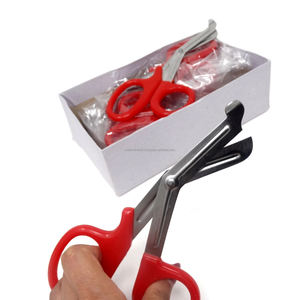 Ciseaux à pansements manuels EMT de qualité supérieure, en acier inoxydable, avec poignée rouge, certifiés CE, fournisseur en gros, service OEM ODM - Product Image 2