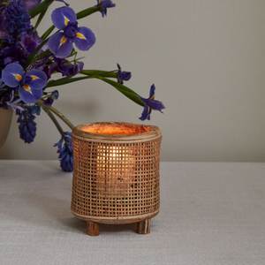 Porte-bougie chauffe-plat rond en rotin tressé fait main, écologique, résistant à la chaleur, tailles personnalisées pour la décoration de Noël à la maison - Product Image 4