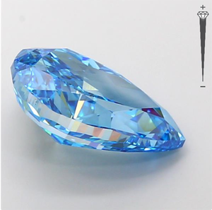 Diamant de laboratoire certifié IGI 7,06 carats, taille poire, couleur bleu vif fantaisie, clarté VS1, modèle CVD 1, bijoux Royal Gems du Gujarat - Product Image 4