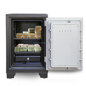 Coffre-fort de luxe LX650 FE NOIR Coffre-fort à serrure à clé en acier inoxydable ignifuge à usage commercial et domestique - Product Image 2