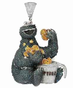 Pendentif Hip Hop Iced Out Personnalisé en Forme de Dessin Animé, Plaqué Or 18K, Argent 925, pour Hommes - Product Image 4