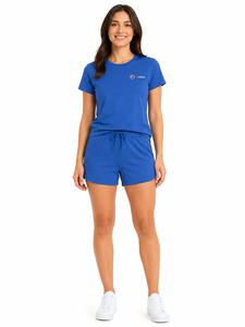Summer <b>Sets</b> New Fashionable Women 2 Piece T-shirt and Shorts Casual Fashion O Neck Cotton Made Women <b>Twin</b> <b>Sets</b> For Sale - Product Image 2