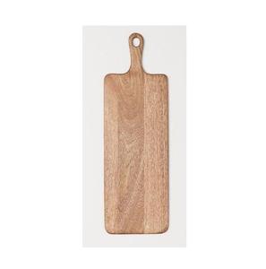 Ensemble de planches à découper et à hacher artisanales avec des plateaux ovales en bois bio et des découpes pour les poignées - Product Image 2