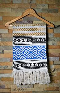 ผ้าห่มทอฝ้ายแท้ 100% แบรนด์เฟบริอา ลายพิมพ์บล็อกด้วยมือ เนื้อผ้านุ่ม อุ่นสบาย ใช้ได้ทุกฤดู ดีไซน์ทันสมัย เหมาะสำหรับการเดินทางและตกแต่งบ้าน - Product Image 6