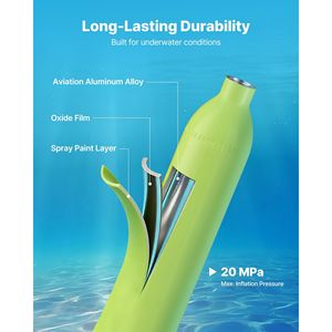 Mini Tanque de Buceo Portátil de 0.5L con Máscara Submarina, Cilindro Reutilizable de 10 Litros, Tanque de Respiración Subacuática Pequeño y Portátil - Product Image 3