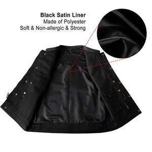 Chaleco de Cuero Transpirable Personalizado de Alta Calidad, Chaleco de Cuero de Diseño Superior, Chaleco de Cuero Genuino de Estilo Casual Más Vendido para Adultos - Product Image 3