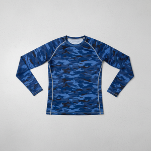 High Quality Custom Breathable Rash guard Closure Sublimated Polyester Nylon Men <b>Surfing</b> Rash Guard swim Baselayer - Product Image 5