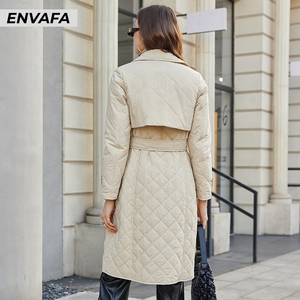 Fashion Puffer <b>Coat</b> Wholesale Top Quality Quilted Trench <b>Coat</b> Long Sleeve <b>Women</b> Padded <b>Coat</b> Winter Clothes for <b>Women</b> - Product Image 2