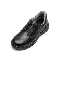 Chaussure de sécurité à coupe basse en PU à densité unique, avec plaque intermédiaire en acier et doublure grise, pour la construction, disponible en direct d'usine - Product Image 4