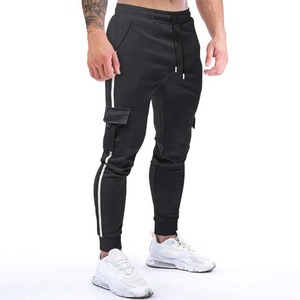 <b>Men's</b> Black Sweatpants <b>Elastic</b> <b>Waist</b> Drawstring Side Pockets Casual Joggers Breathable Midweight Knitted Autumn Wear <b>Trousers</b> - Product Image 1