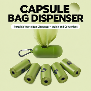 Dispensador Portátil de Bolsas para Excremento de Gato con Mosquetón de Plástico Biodegradable, Soporte para Bolsas de Desechos de Mascotas para Paseos, Viajes y Uso al Aire Libre - Product Image 4