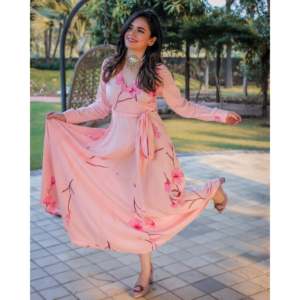 Robe Bermuda Pêche Peinte à la Main Exclusive, Respirante, Coupe Ample, Taille XS, Taille Naturelle - Product Image 3