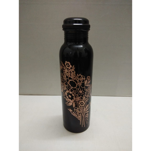 OEM <b>Custom</b> Made Copper <b>Bottle</b> with Leak Proof Lid Black Finished <b>Water</b> Storage Uses Copper <b>Bottle</b> For Sale - Product Image 1
