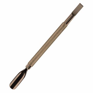 Silver Edge Durable Metal Cuticle Pusher <b>Tool</b> With Textured Handle For Easy <b>Nail</b> Cleaning And Grooming - Product Image 1