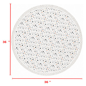 Nouvelle collection de serviettes de plage rondes imprimées, séchage rapide, 100% coton, design personnalisé, serviette ronde mandala, fournisseur en Inde. - Product Image 6