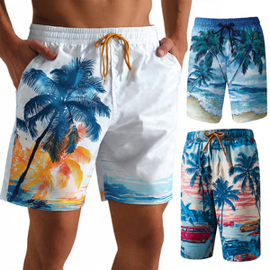 Shorts de Playa Sublimados 100% Poliéster para Hombre, Shorts de Baño Estampados para Hombre, Traje de Baño - Product Image 1