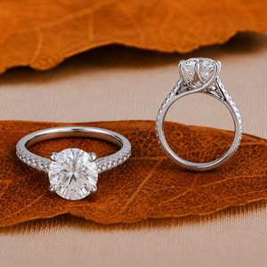 แหวนเพชรทรงกลมเจียระไนแบบบริลเลียนท์ น้ำหนัก 2 กะรัต ทองคำแท้ 14K ของขวัญสำหรับงานหมั้นและงานแต่งงาน ได้รับการรับรองจาก IGI - Product Image 1