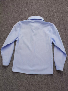 Boys' White Shirt Children's White Shirt School Uniform Performance Wear Four-Season <b>Long</b>-Sleeve Shirt Blue Shirt Bangladesh - Product Image 4