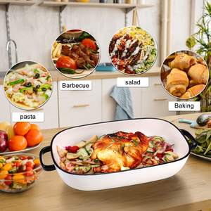 Platos Y Bandejas Para Hornear Fournitures de cuisson Accessoires de cuisine Four Antiadhésif Grande casserole en céramique Plats de cuisson - Product Image 5