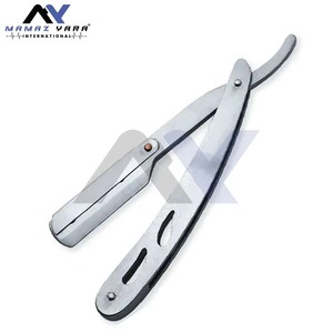 Rasoir professionnel en acier inoxydable à lame pivotante avec lame remplaçable, rasoir droit à bord unique pour le visage et le corps, vente en gros - Product Image 2