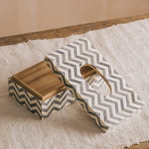 Boîte à mouchoirs rectangulaire en os incrusté, artisanat haut de gamme - Product Image 4