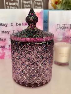 Pot en résine fait main, pot décoratif, pot pour la décoration de la maison, pot à bonbons, pot porte-bougie avec couvercle, pot à maquillage, pot à paillettes épaisses - Product Image 6