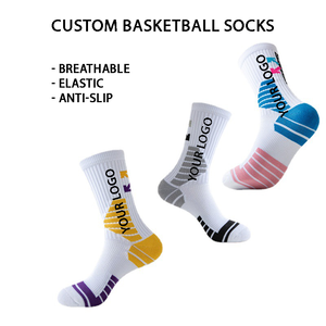 White Crew Athletic <b>Socks</b> Black Toe Running Breathable Eco-Friendly Anti-Slip Nylon Cotton Youth Summer Sports Volleyball Yoga - Product Image 5