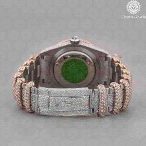 Montre de luxe pour homme Charm_Jewells, boîtier en acier inoxydable 40 mm, mouvement mécanique analogique, cadran en cristal saphir, fermoir pliant, 10 bars - Product Image 4