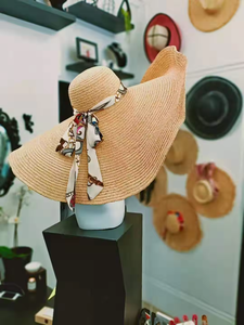 Fedora Sombrero Chapeau Wide Brim <b>Summer</b> Panama Beach Sun <b>Hat</b> Custom Logo <b>Straw</b> <b>Hats</b> for Women Travelers Wholesale - Product Image 5