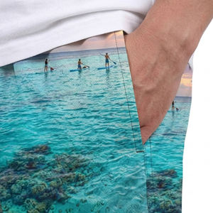 Short de plage unisexe pour homme, à séchage rapide, avec broderie, taille mi-haute, imprimé numérique, idéal pour le sport et la course à pied – Nouvelle collection très prisée - Product Image 3