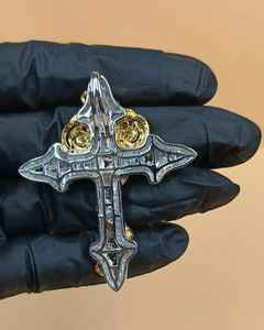 Colgante de Cruz con Diamantes Moissanite VVS Personalizado, Colgante Religioso, Estilo Hip Hop, Plata 925, Chapado en Oro, Joyería Cristiana - Product Image 2