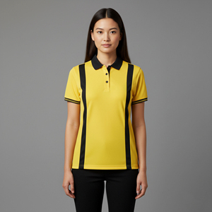 Nuevo diseño a rayas de dos colores, camisetas de polo de golf con logotipo personalizado, camisetas de golf de poliéster deportivas de secado rápido para mujer. - Product Image 4