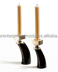 Caliente llegada cuernos de búfalo candelabros de Metal Negro Nórdico aluminio Ombre Navidad Halloween cuerno perfumado candelabros - Product Image 5