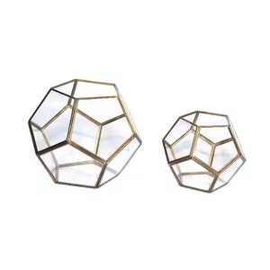 Contemporary Design Metal Terrarium Glass Planter Decorative Indoor Plant Holder Home Accent - Product Image 2