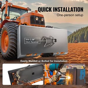 Piastra di montaggio Quick Hitch compatibile con attacco rapido da 5/16 pollici per Skid Steer, piastra caricatrice da 2,28 pollici con attacco rapido per Skid Steer Loader - Product Image 4