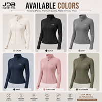 Veste de sport zippée pour femme |   Veste d'extérieur imperméable coupe-vent en tissu extensible 4 directions doublée de polaire |   Marque privée OEM - Modèle Front Skinny