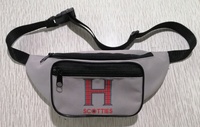 Bolsas de Cintura Personalizadas al por Mayor, con Estampado Personalizado, Anti-Robo, Impermeables, Duraderas, de Poliéster, con Cierre, Diseño de Puntos, Logotipo Personalizado, Unisex, a la Moda