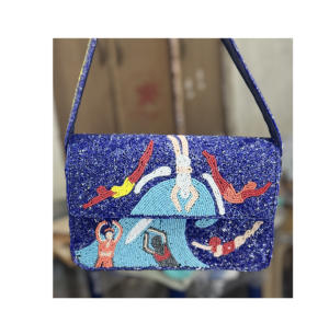 Indian Handmade Beaded Designer Clutch for Women Elegant Boho Style Evening Shopping Party Shoulder Bags Bohemian Messenger Bag - Product Image 1